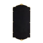 Specchio da parete rettangolare 42x20 in oro con decorazioni floreali