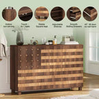 55-Inch Hand-Carved Buffet Sideboard with Drawers and Doors