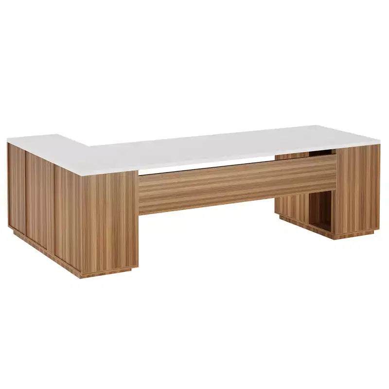 L-Shaped Executive Desk with File and General Drawers