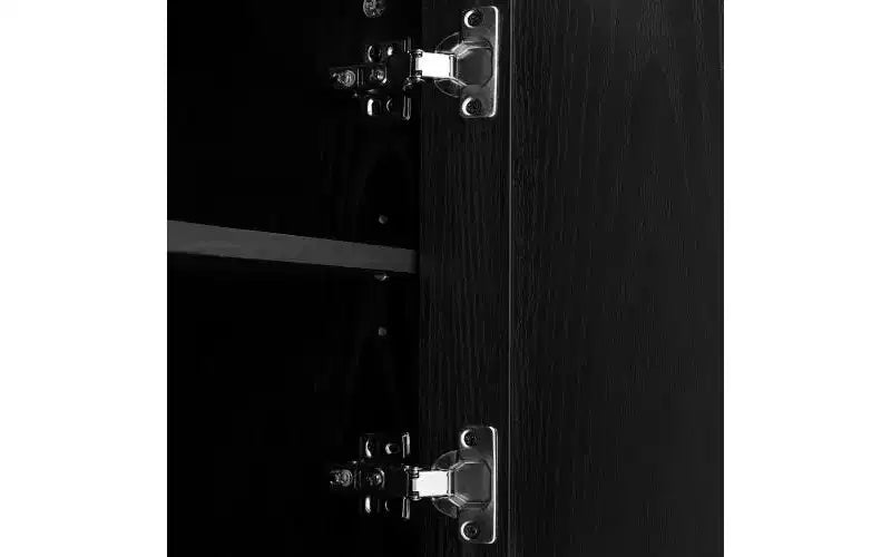 66-Inch Wood TV Stand with Sliding Doors and Cable Management