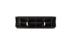 66-Inch Wood TV Stand with Sliding Doors and Cable Management