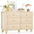 6-Drawer Dresser with Wave-Textured Fronts and Flush Design