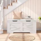 Wooden Storage Bench and Toy Chest with Safety Hinge, 350 lb
