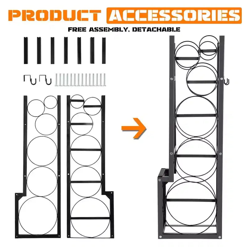Refrigerant Tank Rack - Gas Cylinder Holder for Freon, Oxygen, Nitrogen