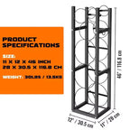 Refrigerant Tank Rack - Gas Cylinder Holder for Freon, Oxygen, Nitrogen