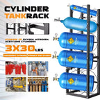Refrigerant Tank Rack - Gas Cylinder Holder for Freon, Oxygen, Nitrogen