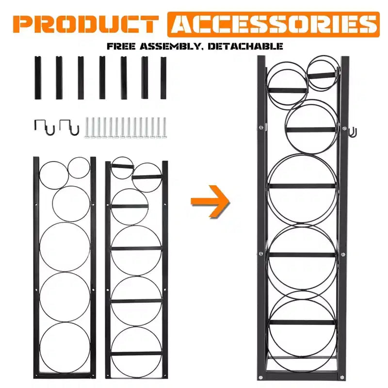 Refrigerant Tank Rack - Gas Cylinder Holder for Freon, Oxygen, Nitrogen