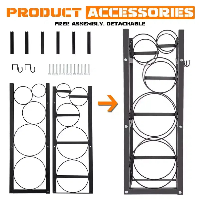 Refrigerant Tank Rack - Gas Cylinder Holder for Freon, Oxygen, Nitrogen