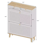 Narrow Freestanding Storage Cabinet with Flip Doors, Slim Profile