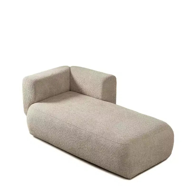 Modern Upholstered Chaise Lounge with High-Density Foam, Stylish Elegant Seating, Comfy Boucle Sofa for Living Room or Bedroom