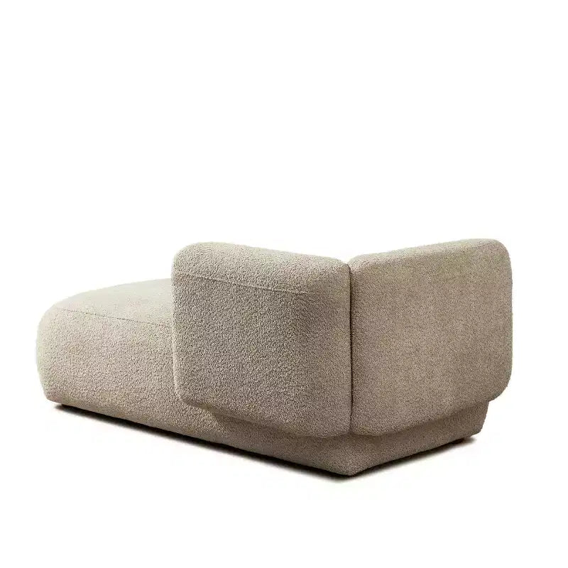 Modern Upholstered Chaise Lounge with High-Density Foam, Stylish Elegant Seating, Comfy Boucle Sofa for Living Room or Bedroom