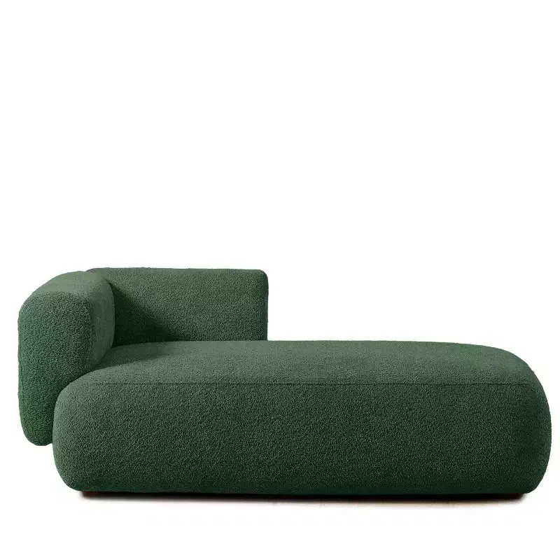 Modern Upholstered Chaise Lounge with High-Density Foam, Stylish Elegant Seating, Comfy Boucle Sofa for Living Room or Bedroom