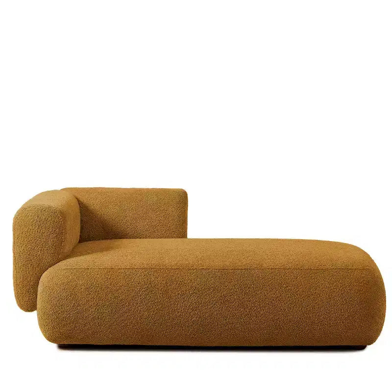Modern Upholstered Chaise Lounge with High-Density Foam, Stylish Elegant Seating, Comfy Boucle Sofa for Living Room or Bedroom