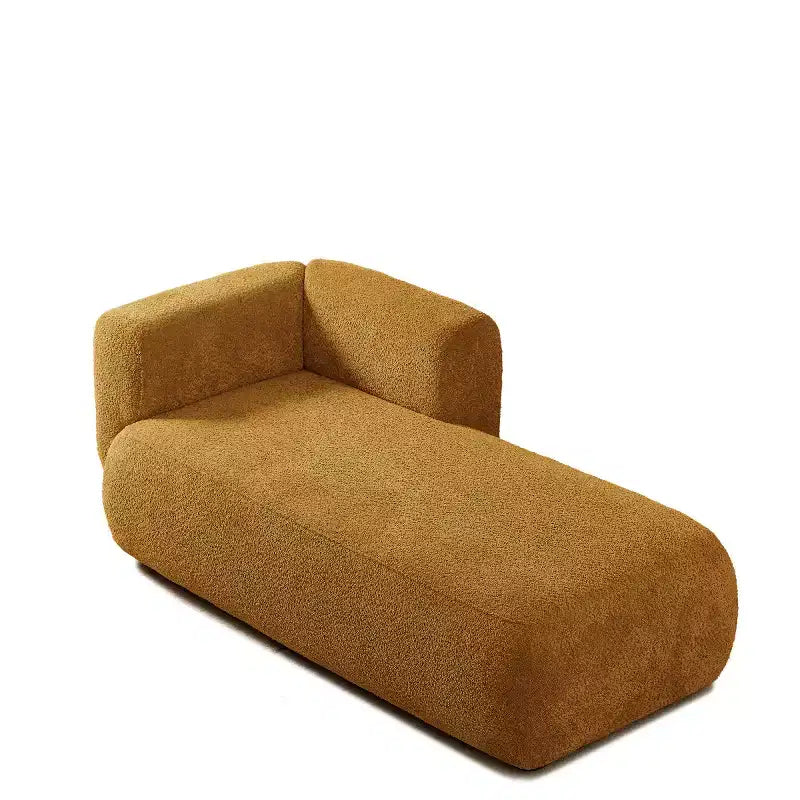 Modern Upholstered Chaise Lounge with High-Density Foam, Stylish Elegant Seating, Comfy Boucle Sofa for Living Room or Bedroom