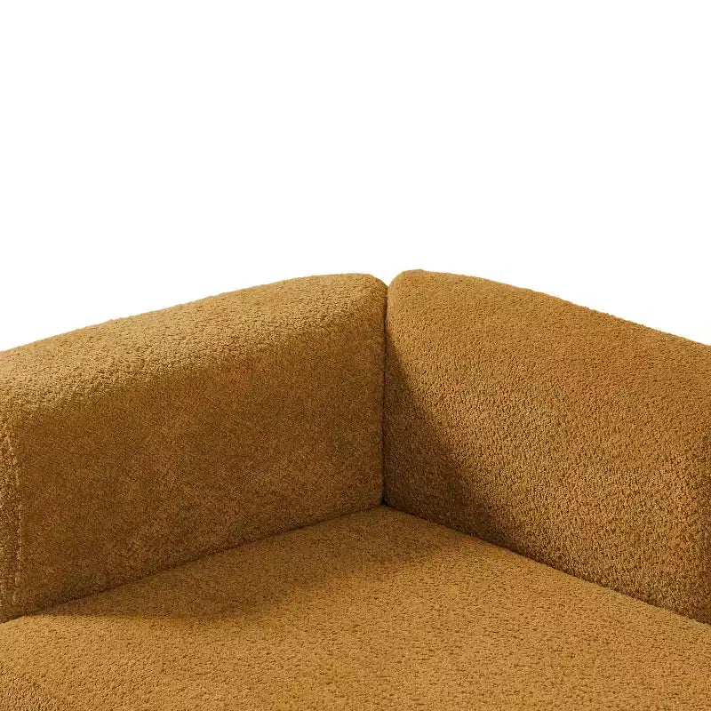 Modern Upholstered Chaise Lounge with High-Density Foam, Stylish Elegant Seating, Comfy Boucle Sofa for Living Room or Bedroom