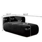 Modern Upholstered Chaise Lounge with High-Density Foam, Stylish Elegant Seating, Comfy Boucle Sofa for Living Room or Bedroom