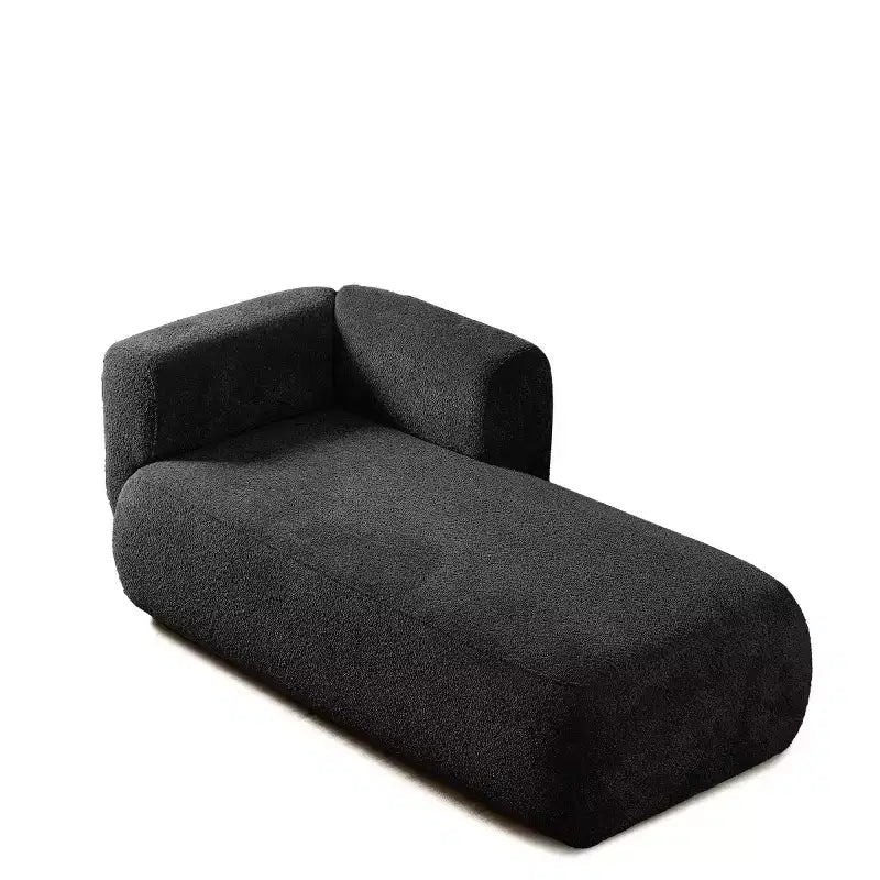 Modern Upholstered Chaise Lounge with High-Density Foam, Stylish Elegant Seating, Comfy Boucle Sofa for Living Room or Bedroom