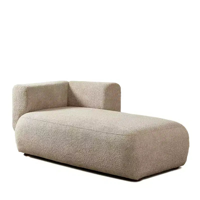 Modern Upholstered Chaise Lounge with High-Density Foam, Stylish Elegant Seating, Comfy Boucle Sofa for Living Room or Bedroom