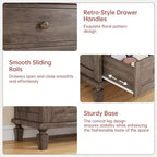 4-Drawer Dresser with Tapered Legs and Distressed Finish
