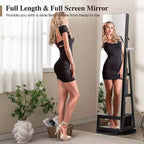 360-Swivel Jewelry Cabinet with Mirror and LED Lights