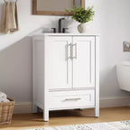 Mobile bagno con lavabo in ceramica e ante con chiusura soft-close