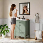 Mobile bagno con lavabo in ceramica e ante con chiusura soft-close