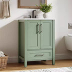 Mobile bagno con lavabo in ceramica e ante con chiusura soft-close