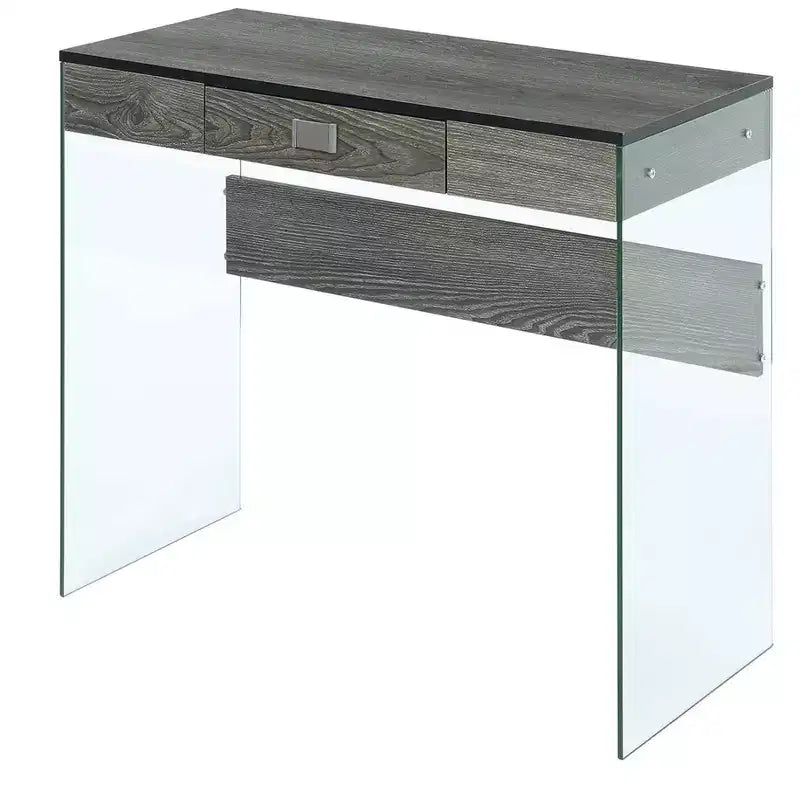 Kids Computer Desk with Open Storage Shelf in White