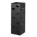 Steel Umbrella Stand with Drip Tray and Removable Hook