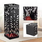 Steel Umbrella Stand with Drip Tray and Removable Hook