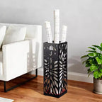 Steel Umbrella Stand with Drip Tray and Removable Hook