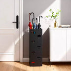 Steel Umbrella Stand with Drip Tray and Removable Hook
