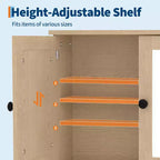 Wall-Mounted Bathroom Cabinet with Mirror Door and Adjustable Shelves