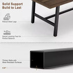 71-Inch Dining Table with Metal Frame, Seats 6 to 8