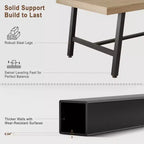 71-Inch Dining Table with Metal Frame, Seats 6 to 8