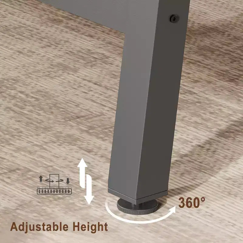 71-Inch Dining Table with Metal Frame, Seats 6 to 8
