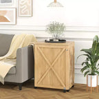 Folding Sewing Table with Storage Trays, Pegs, and Lockable Wheels