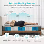 10-Inch Hybrid Mattress with 5-Zone Pocket Coil Support