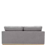 77-Inch Gray Linen 2-Seat Sofa with Metal Base