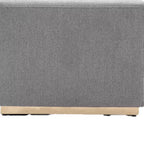 77-Inch Gray Linen 2-Seat Sofa with Metal Base