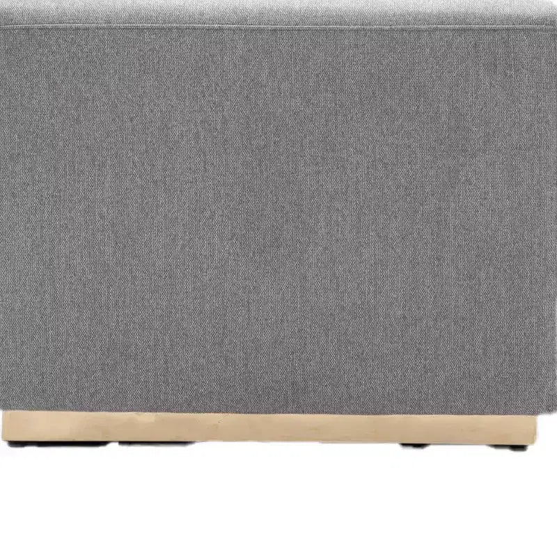 77-Inch Gray Linen 2-Seat Sofa with Metal Base