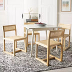 Elm Wood and Cane Dining Chair, Armless, 275 lb Capacity