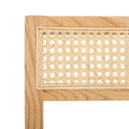 Elm Wood and Cane Dining Chair, Armless, 275 lb Capacity