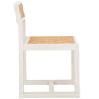 Elm Wood and Cane Dining Chair, Armless, 275 lb Capacity