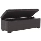 Large Tufted Storage Bench with Hinged Lid, 550 lb Capacity