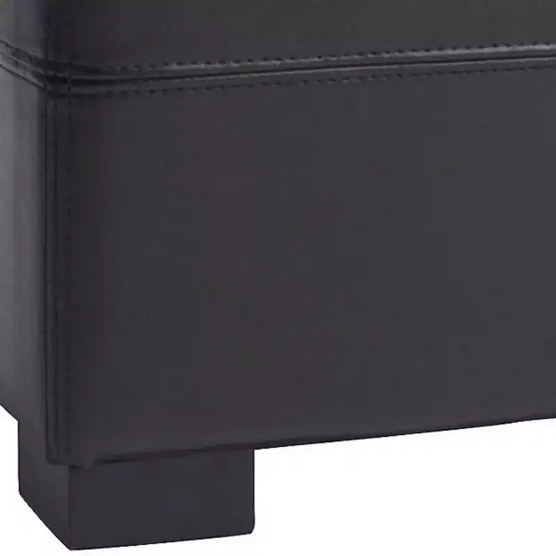 Large Tufted Storage Bench with Hinged Lid, 550 lb Capacity