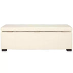 Large Tufted Storage Bench with Hinged Lid, 550 lb Capacity