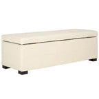 Large Tufted Storage Bench with Hinged Lid, 550 lb Capacity