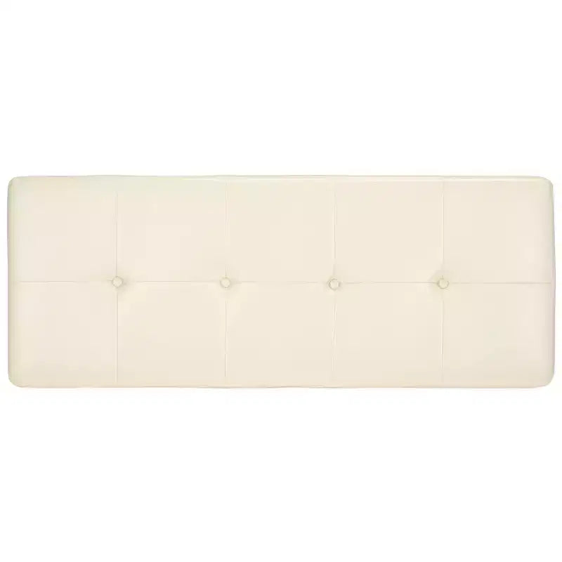 Large Tufted Storage Bench with Hinged Lid, 550 lb Capacity
