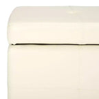 Large Tufted Storage Bench with Hinged Lid, 550 lb Capacity
